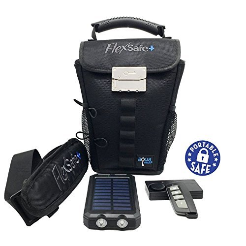 FlexSafe+ by AquaVault - The Ultimate Portable Safe - Ultra Slash Resistant, Includes Motion Alarm & Solar Charger. Tons of Features 2