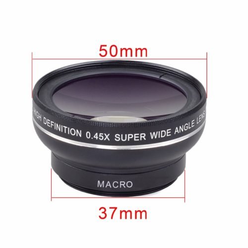 New HD 37MM 0.45x Super Wide Angle Lens with 12.5x Super Macro Lens for iPhone 6 Plus 5S 4S Samsung S6 S5 Note 4 Camera lens Kit 2