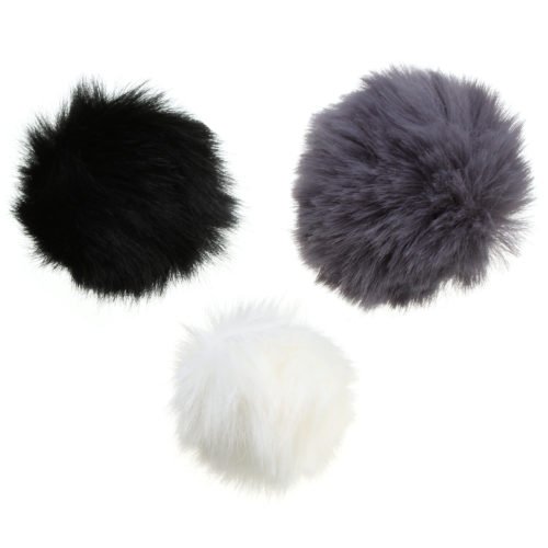 3 Colors Fur Windscreedn Wind Shield Wind Muff for Lapel Lavalier Microphone Mic 4