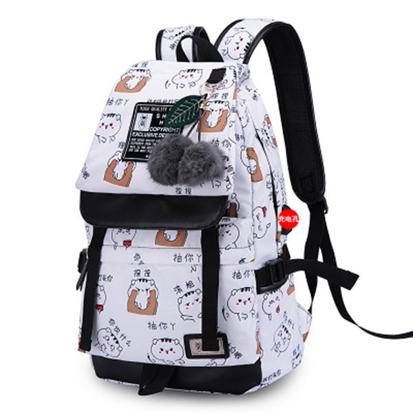 2018 Mochila Emoji Geometric Backpack Portable Backpack Laptop Bag - Dr ...