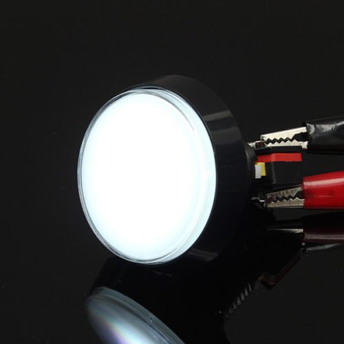 5Pcs White LED Light 60mm Arcade Video Game Player Push Button Switch 5