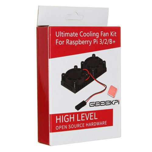 Reroflag Nespi Ultimate Cooling Fan Kit Dual Fans + Heatsinks For Raspberry Pi 3/2/B+ 12