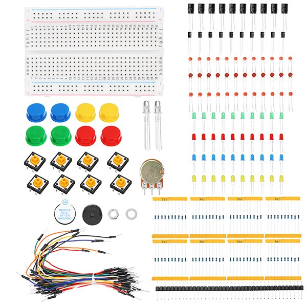 KS Starter Learning Set DIY Electronic Kit For Arduino Resistor / LED / Capacitor / Jumper Wires / Breadboard / Potentiometer / Buzzer / Switch / 40 P