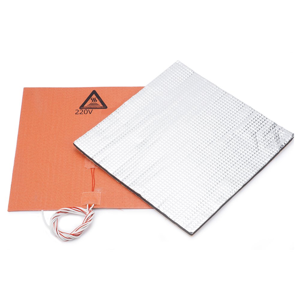 220V 750W 300*300mm Silicone Heated Bed Heating Pad   Foil Self-adhesive Heat Insulation Cotton DIY Part For 3D Printer Hot Bed