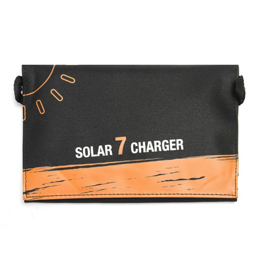 7W 5V 1.4A Foldable USB Output Solar Panel Power Bank Solar Charger 6