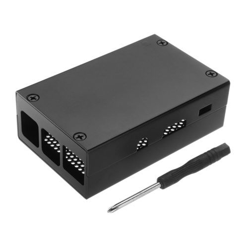 Silver/Black Aluminum Case Metal Enclosure With Screwdriver For Raspberry Pi 3 Model B+(plus) 9