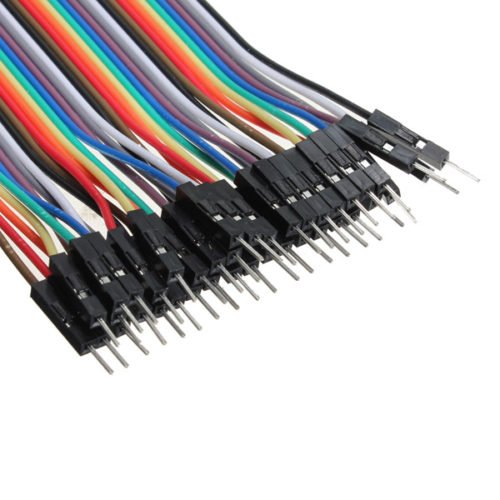 40pcs 20cm Male To Male Color Breadboard Cable Jumper Cable Dupont Wire 3