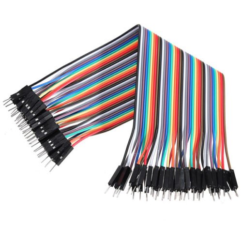 40pcs 20cm Male To Male Color Breadboard Cable Jumper Cable Dupont Wire 4