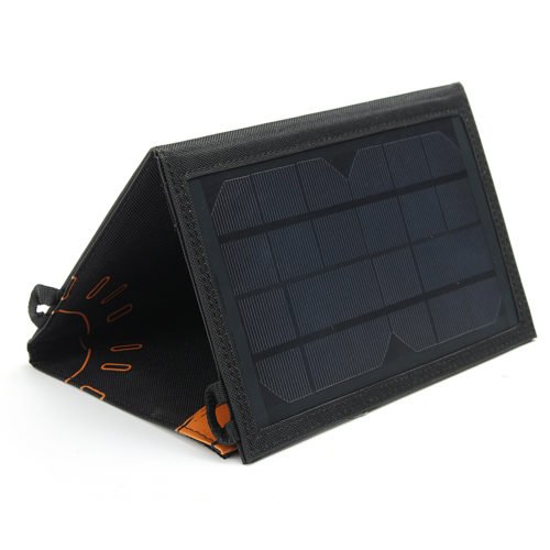 7W 5V 1.4A Foldable USB Output Solar Panel Power Bank Solar Charger 2