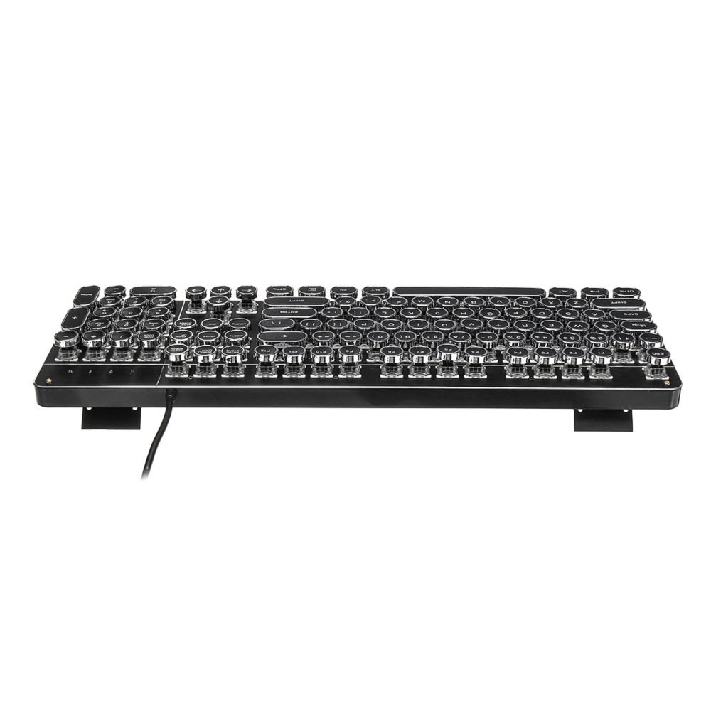 104Key RGB Mechanical Gaming Keyboard Retro Backlit Black Shaft Gaming ...