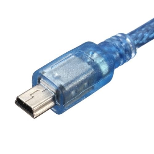 5pcs 30CM Blue Male USB 2.0A To Mini Male USB B Cable For Arduino 5