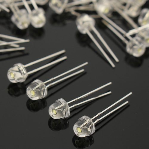 500pcs F5 5mm White Bright Diode Straw Hat Super Light LED Assortment Kit 1