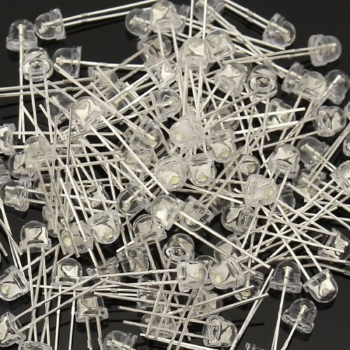 500pcs F5 5mm White Bright Diode Straw Hat Super Light LED Assortment Kit 3