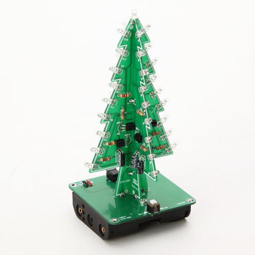 5Pcs Geekcreit® DIY Christmas Tree LED Flash Kit 3D Electronic Learning Kit 2
