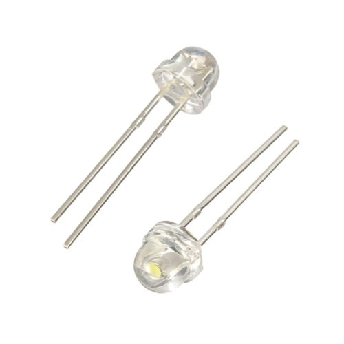 500pcs F5 5mm White Bright Diode Straw Hat Super Light LED Assortment Kit 5