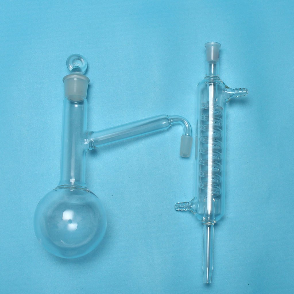 250mL Laboratory Distillation Glass Apparatus Set Lab Distilling