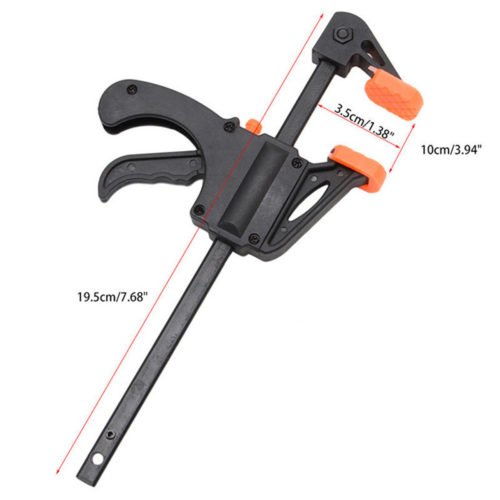 Raitool™ 4 Inch Wood Working Bar F Clamp Quick Grip Ratchet Release Squeeze Hand Tool DIY 2