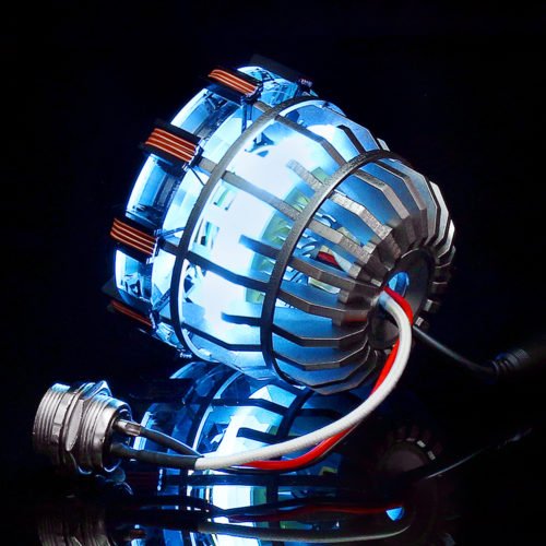 MK2 Acrylic Tony ARC Reactor Model DIY Kit USB Chest Lamp Movie Props Illuminant LED Flash Light Set Gift 4