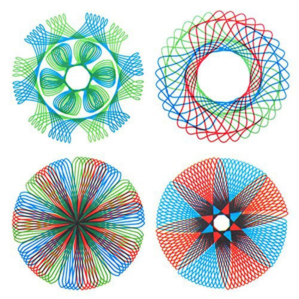 Original Spirograph Design Set Geometric Drawing Ruler Kids Spiral Art ...