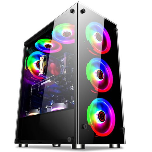 Coolmoon 397*197*423mm Transparent Side Panel ATX Desktop PC Computer Case 1