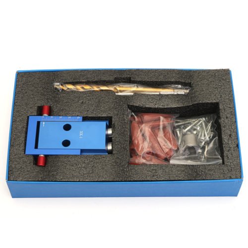 Mini Kreg Style Pocket Slant Hole Jig System Kit with Step Drill Bit Woodwork Tool Set 12