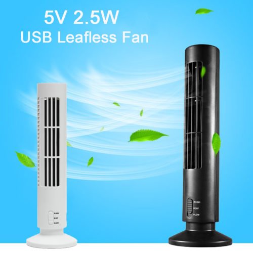 5V 2.5W Mini Portable USB Cooling Air Conditioner Purifier Tower Bladeless Desk Fan 2