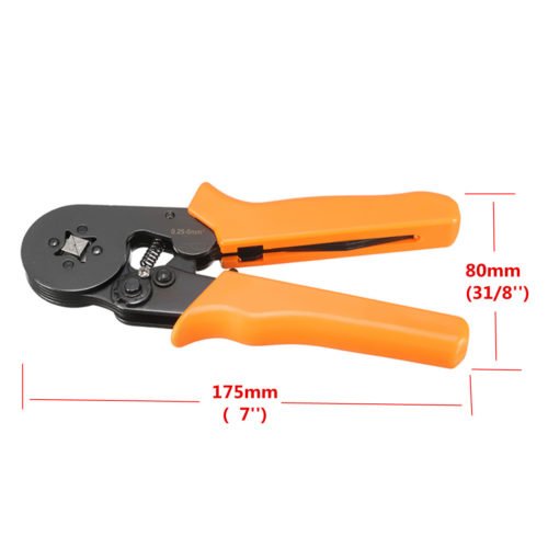 DANIU 23AWG to 10AWG Self Adjusting Ratcheting Ferrule Crimper Plier Tool with 800pcs Connector Terminal 12