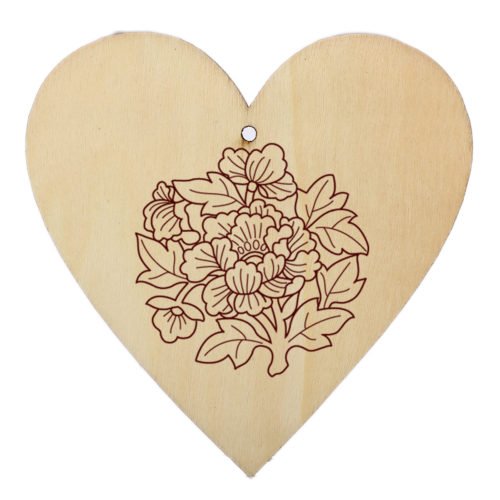 5Pcs 100mm Heart Wooden Board Tags Laser Engraving Sheet DIY Wood Craft Wedding Christmas Decoration 5