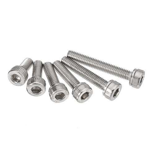 Suleve™ M3SH5 50Pcs M3 Stainless Steel Hex Socket Cap Head Screws Bolts 4-20mm Optional Length 3