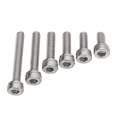 Suleve™ M3SH5 50Pcs M3 Stainless Steel Hex Socket Cap Head Screws Bolts 4-20mm Optional Length 2