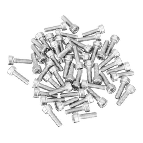 Suleve™ M3SH5 50Pcs M3 Stainless Steel Hex Socket Cap Head Screws Bolts 4-20mm Optional Length 7