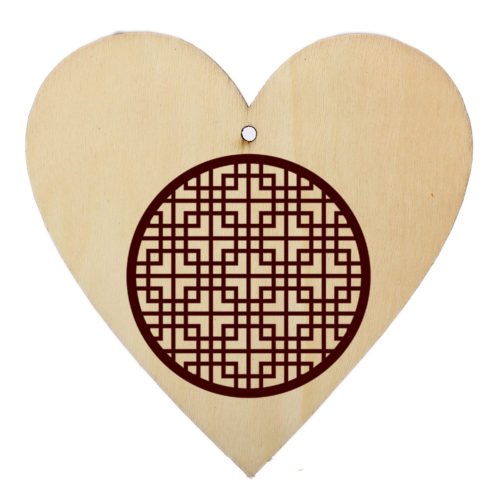 5Pcs 100mm Heart Wooden Board Tags Laser Engraving Sheet DIY Wood Craft Wedding Christmas Decoration 6