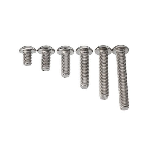 Suleve™ M3SH6 50Pcs M3 Stainless Steel Hex Socket Button Round Head Cap Screw Bolts 4-20mm Optional Length 7