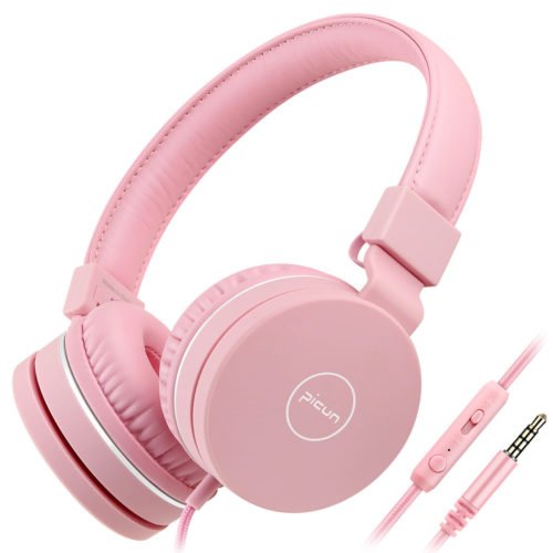 Portable Foldable Kids Childs Headphone Soft 3.5mm Wired Stereo Music Headset with Mic 6