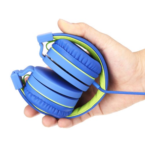 Portable Foldable Kids Childs Headphone Soft 3.5mm Wired Stereo Music Headset with Mic 5