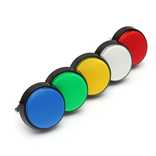 5 Colors LED Light 60MM Arcade Video Game Player Push Button Switch 3