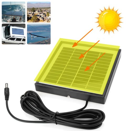 Portable 5W 12V Polysilicon Solar Panel Battery Charger For Car RV Boat W/ 3m Cable 5