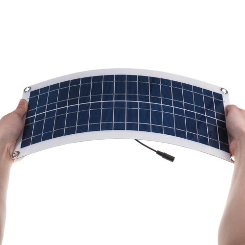 DC 12V/18V Solar Panel Double 5V USB Port Charging Battery Charger For Camping Traveling 3