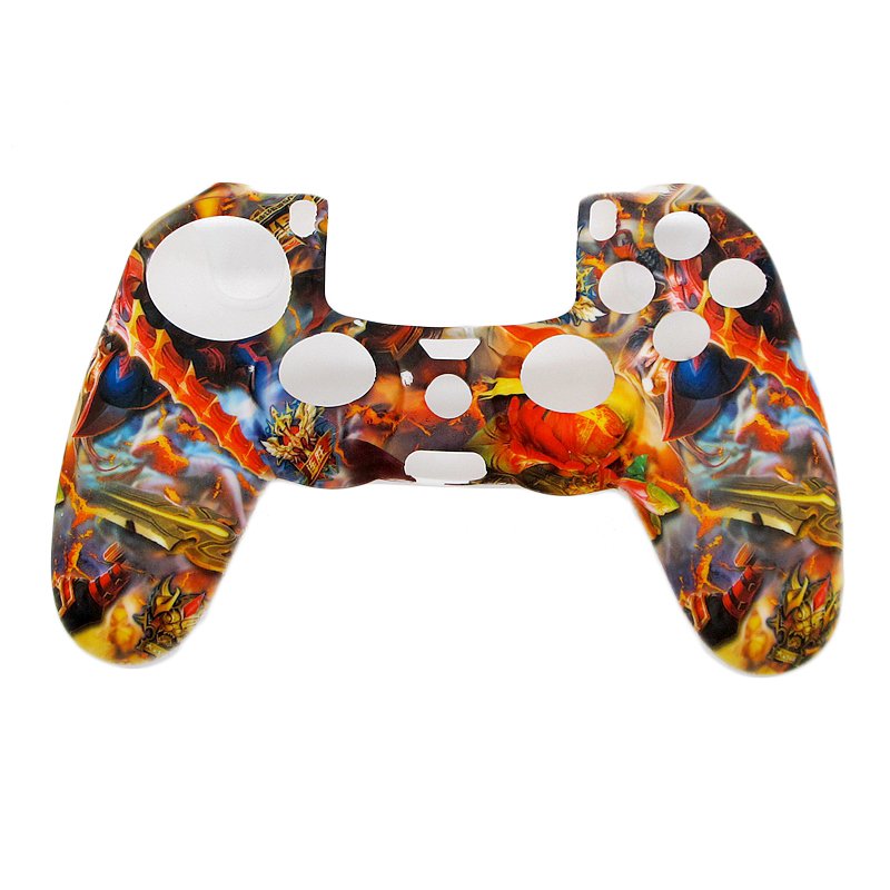 Camouflage Army Soft Silicone Gel Skin Protective Cover Case For PlayStation 4 PS4 Game Controller