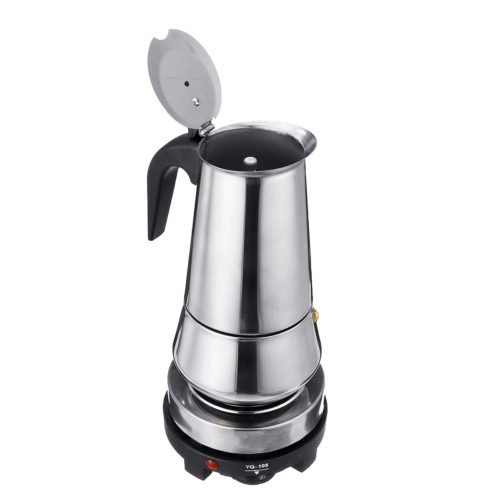 220V 500W 450ml Portable Coffee Espresso Pot Maker & Electric Stove Home Kitchen Tools 9