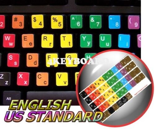 LEARNING ENGLISH COLORED KEYBOARD STICKER (LOWER&UPPER) 2