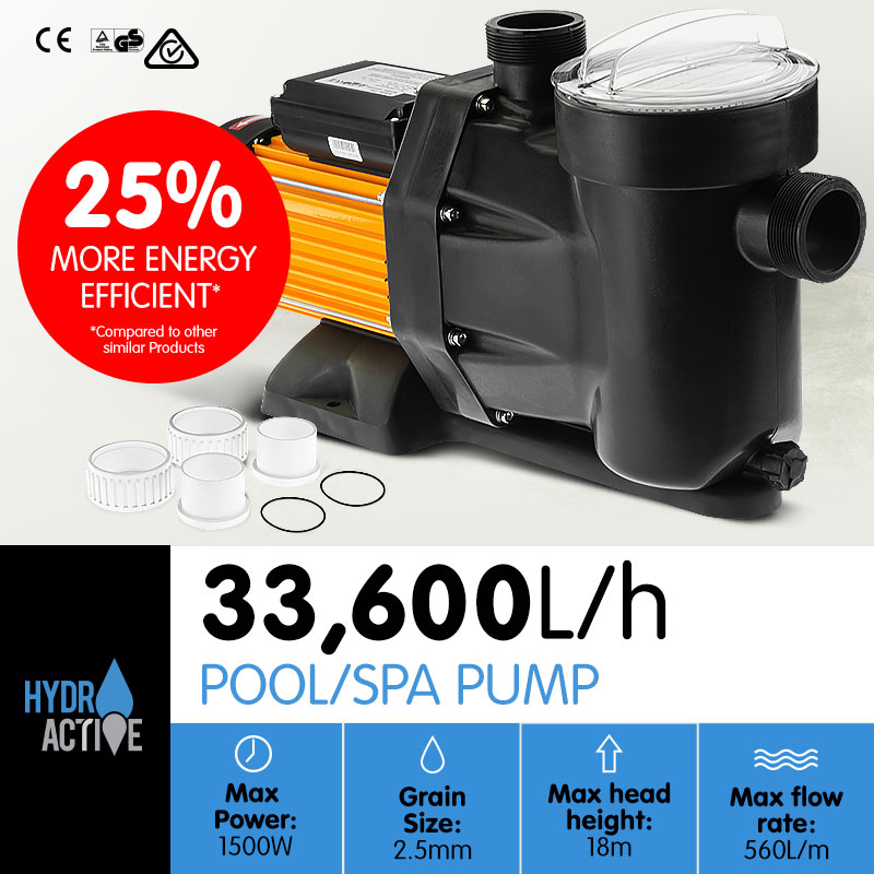 HydroActive Swimming Pool Water Pump - 1500W