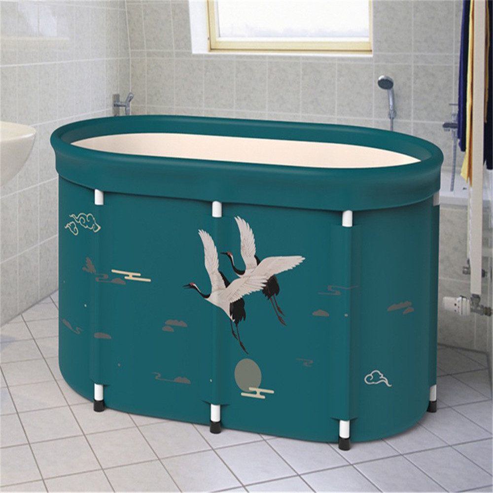 Portable Bathtub Folding Bath Bucket Thicken Shower Barrel Large