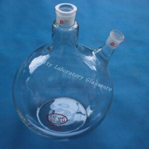 5L (5000ml) 2-neck (two-neck) flat bottom boiling flask, heavy wall, 24/29 joint