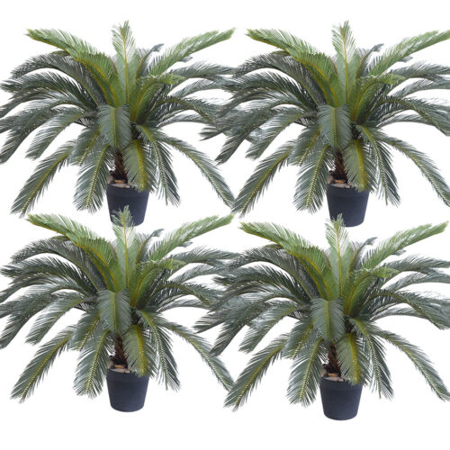 SOGA 4X 155cm Artificial Indoor Cycas Revoluta Cycad Sago Palm Fake Decoration Tree Pot Plant