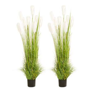 SOGA 2X 150cm Green Artificial Indoor Potted Reed Grass Tree Fake Plant Simulation Decorative