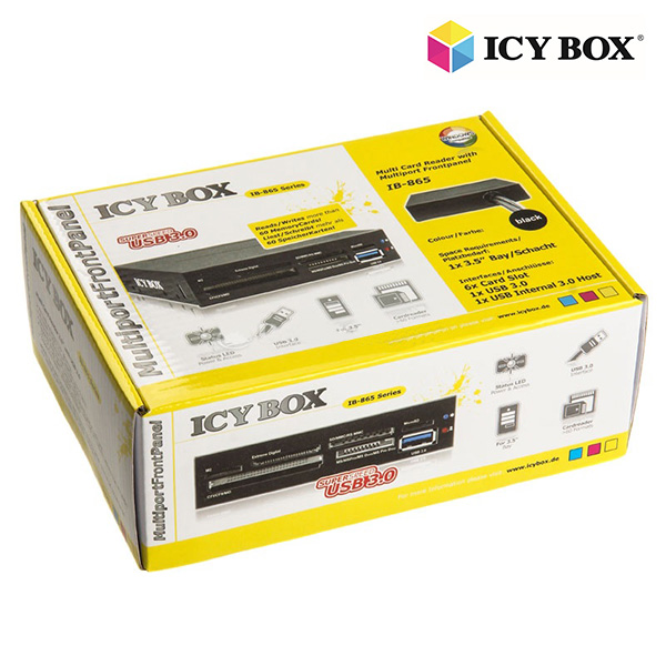 ICY BOX IB-865 USB3.0 Multi-card Reader with Multi-port Frontpanel