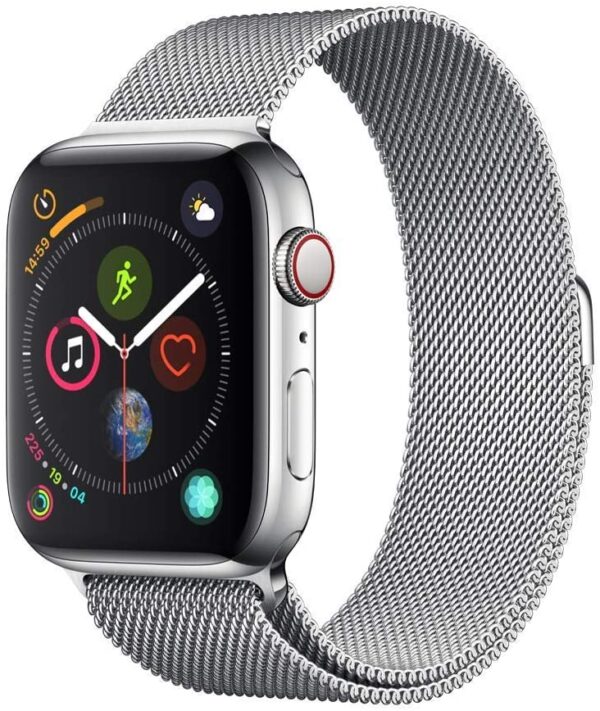 Apple Watch Series 4 (GPS + Cellular, 44MM) - Space Gray Aluminum Case with Black Sport Band (Renewed)