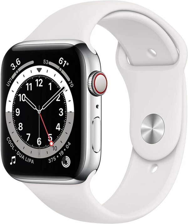 New Apple Watch Series 6 (GPS, 40mm) - Silver Aluminum Case with White Sport Band