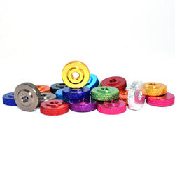 Suleve M4AN4 10Pcs M4 Knurled Thumb Nut w/ Collar Screw Spacer Washer Aluminum Alloy Multicolor 2